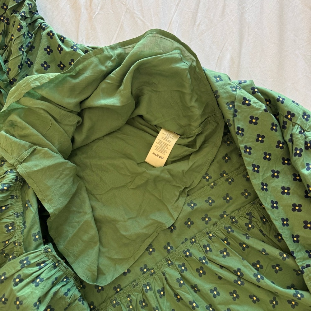 NWT! Free People Palma Printed Midi Dress in Green Combo Floral size XS - Picture 9 of 12